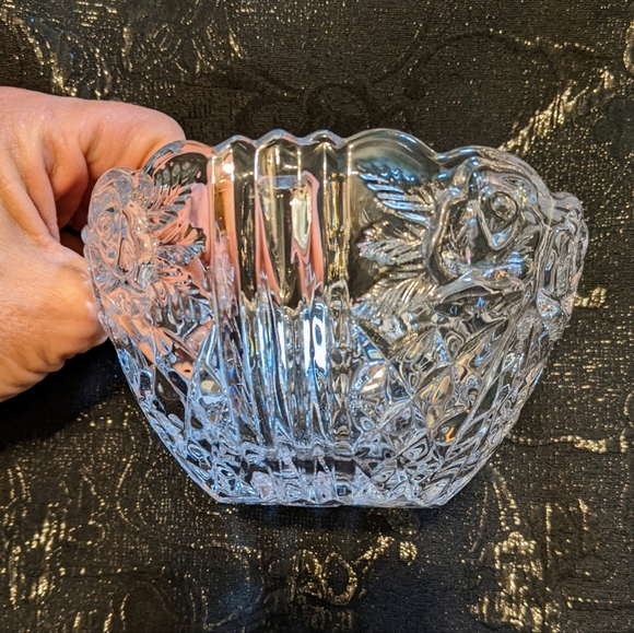 Anna Hutte Crystal Rose Bowl Hand cut Bleikristall Germany 24% Lead Crystal - Picture 6 of 9